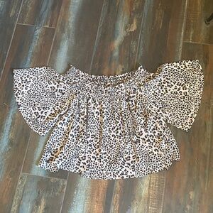 Shyanne Leopard Print Blouse Size M